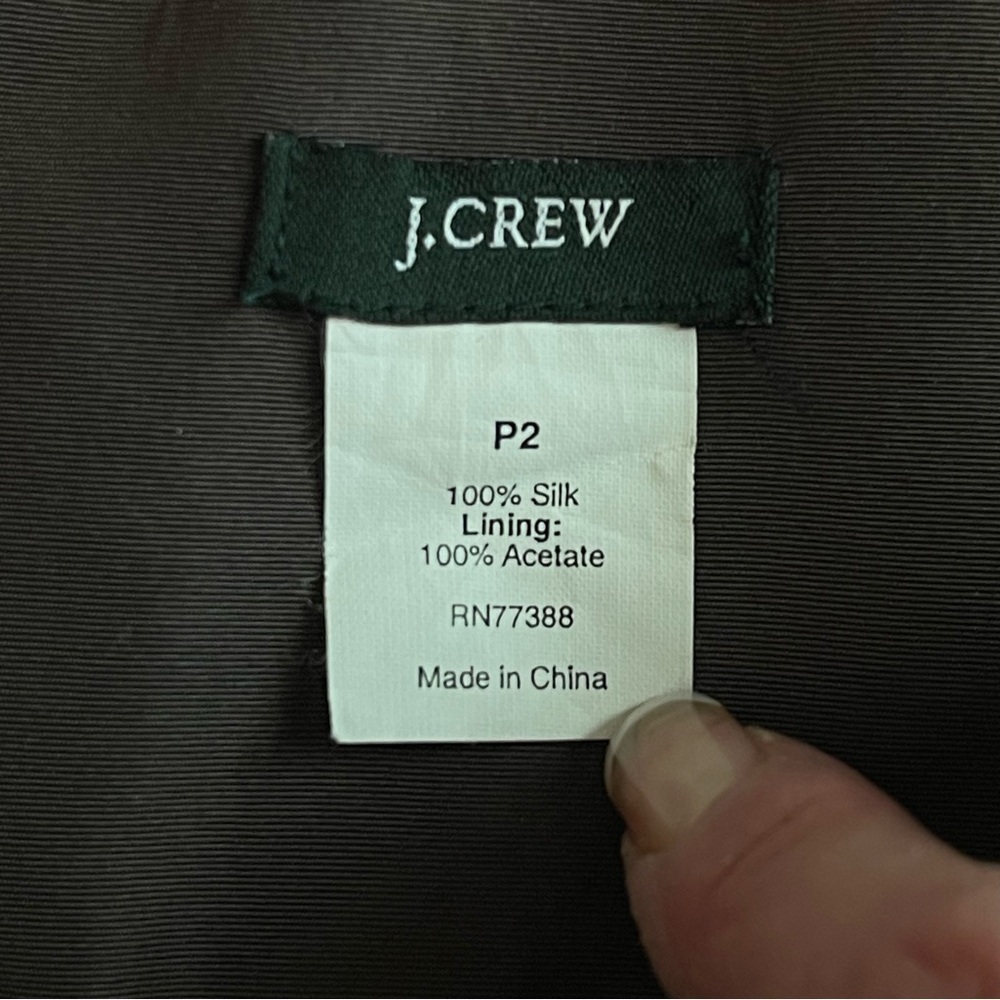 J. Crew Elegant Brown Silk Sleeveless Dress with Slip Size - Picture 4 of 7